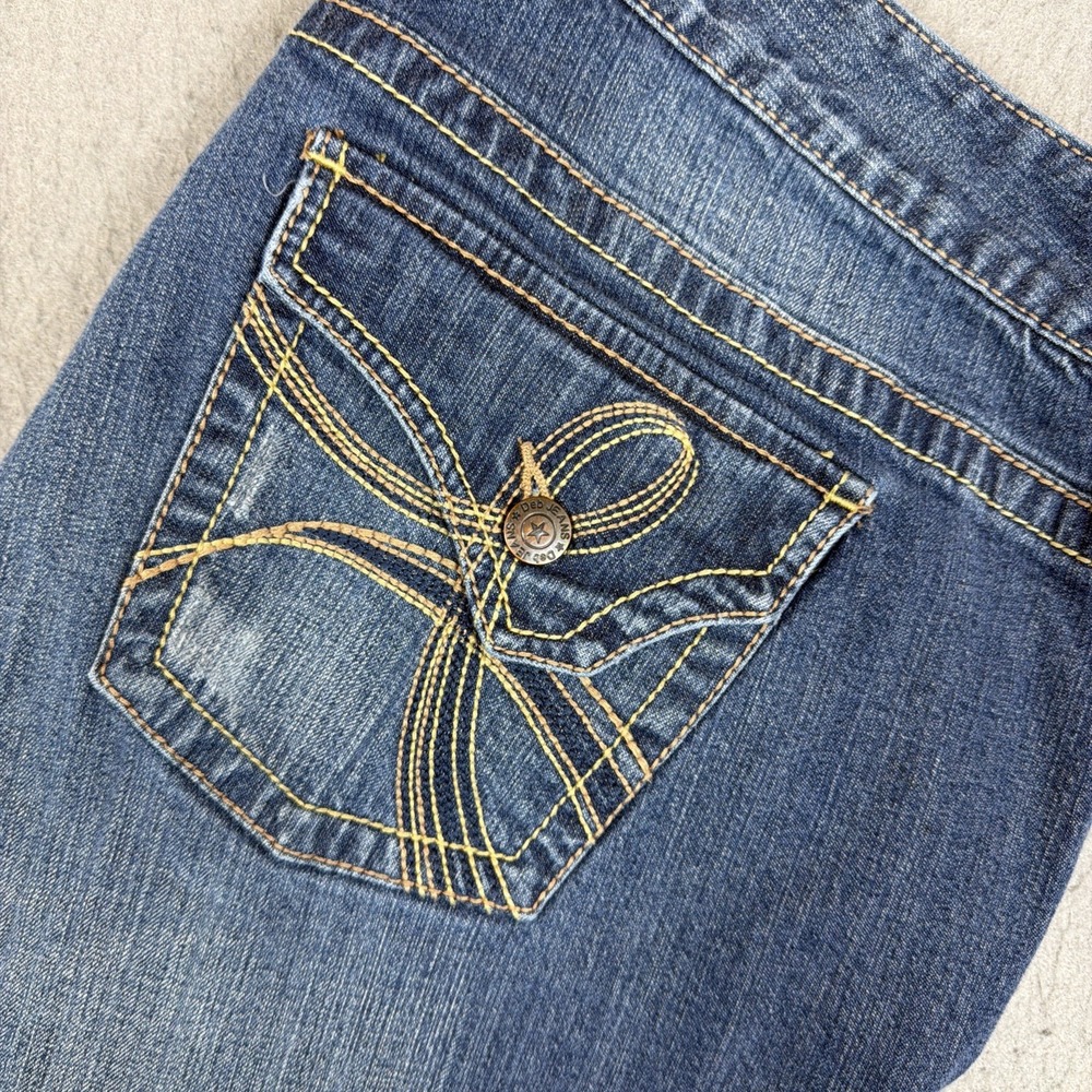 Deb Jeans Women's 20R Medium Wash Bootcut Jeans Classic Stretch Denim Whiskering
